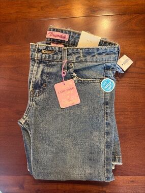 Aeropostale Women's Light Blue Low-Rise Flare Jeans